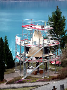 Renovation Glockenturm mit Schindeldach